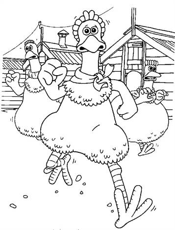 babs coloring pages for kids chicken run